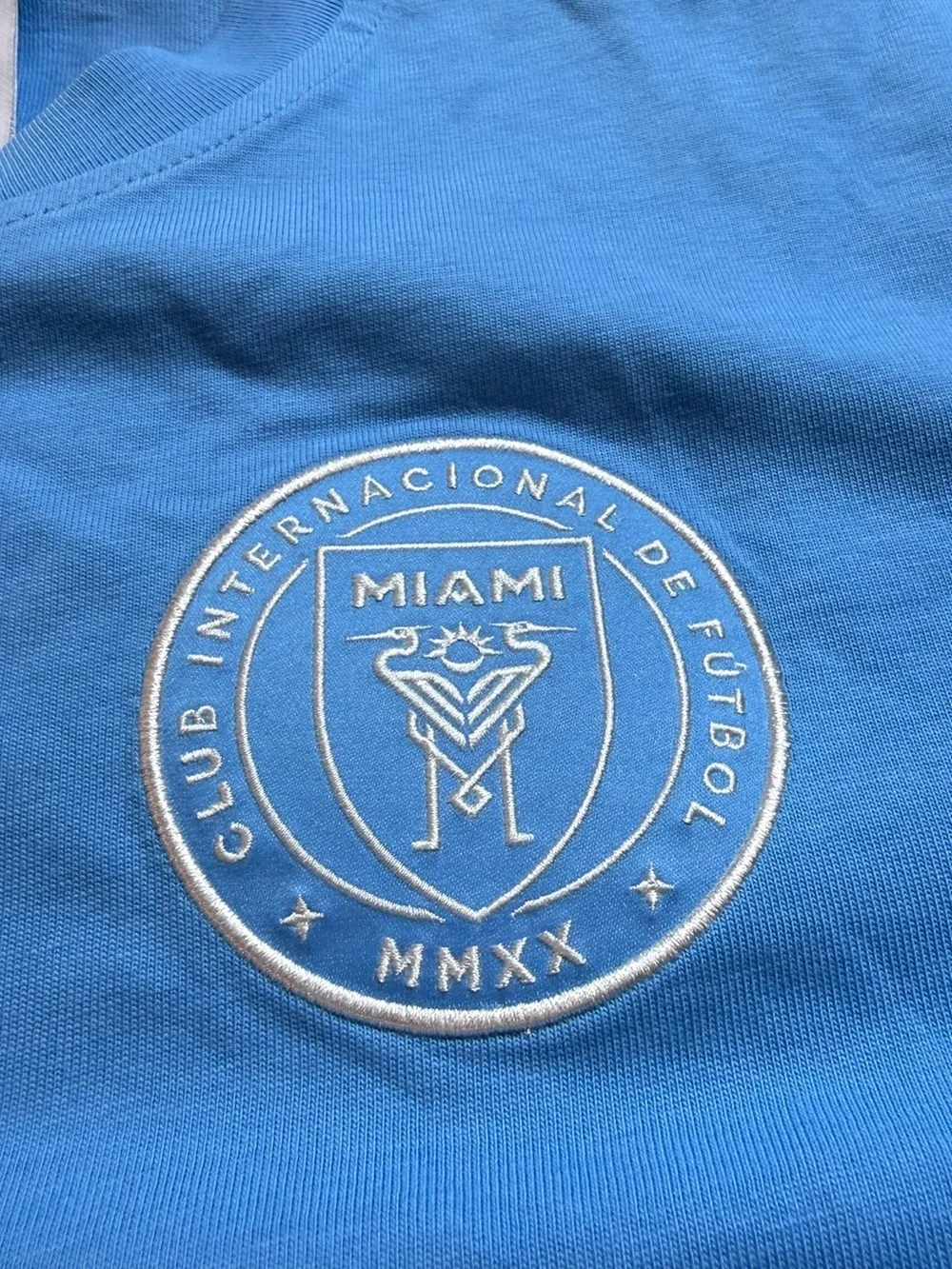 Adidas Originals Inter Miami soccer‎ CF Graphic Tee Shirt Sky Blue Men’s Small